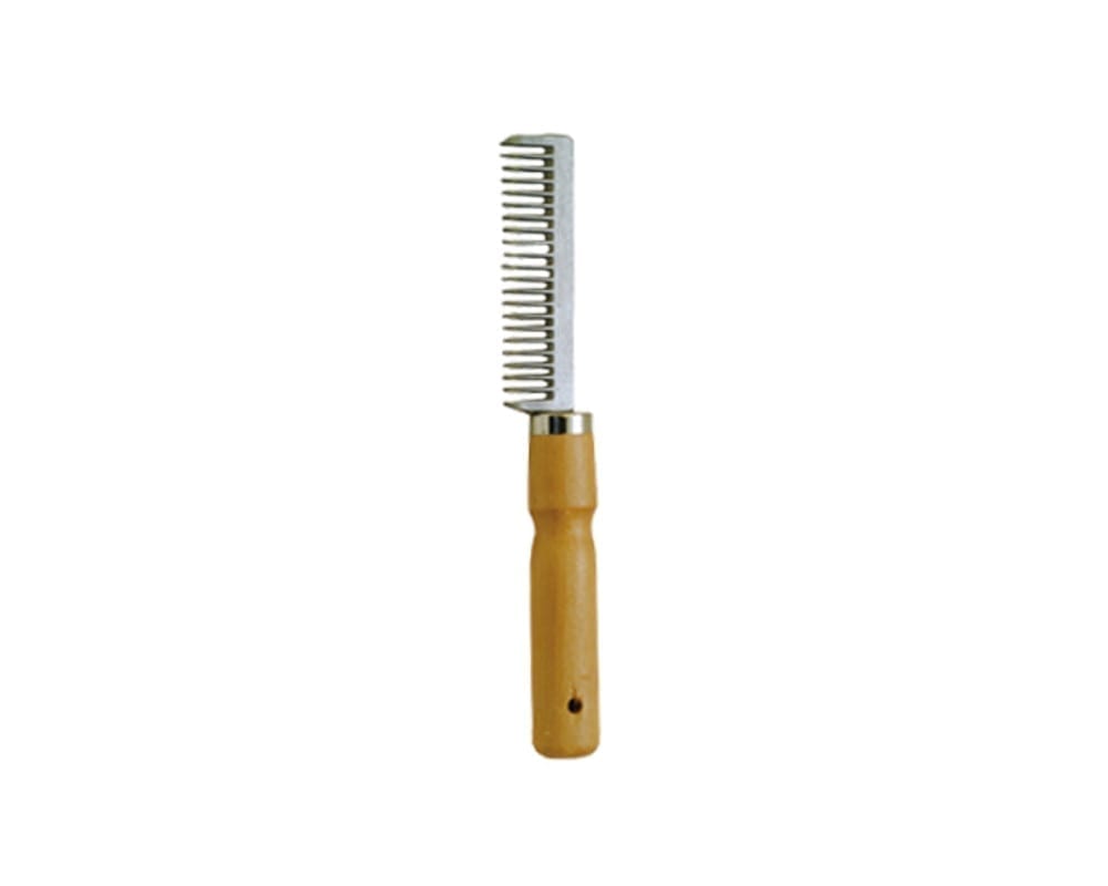 Mane Comb Aluminum with wooden handle Tyrone Milling Inc.